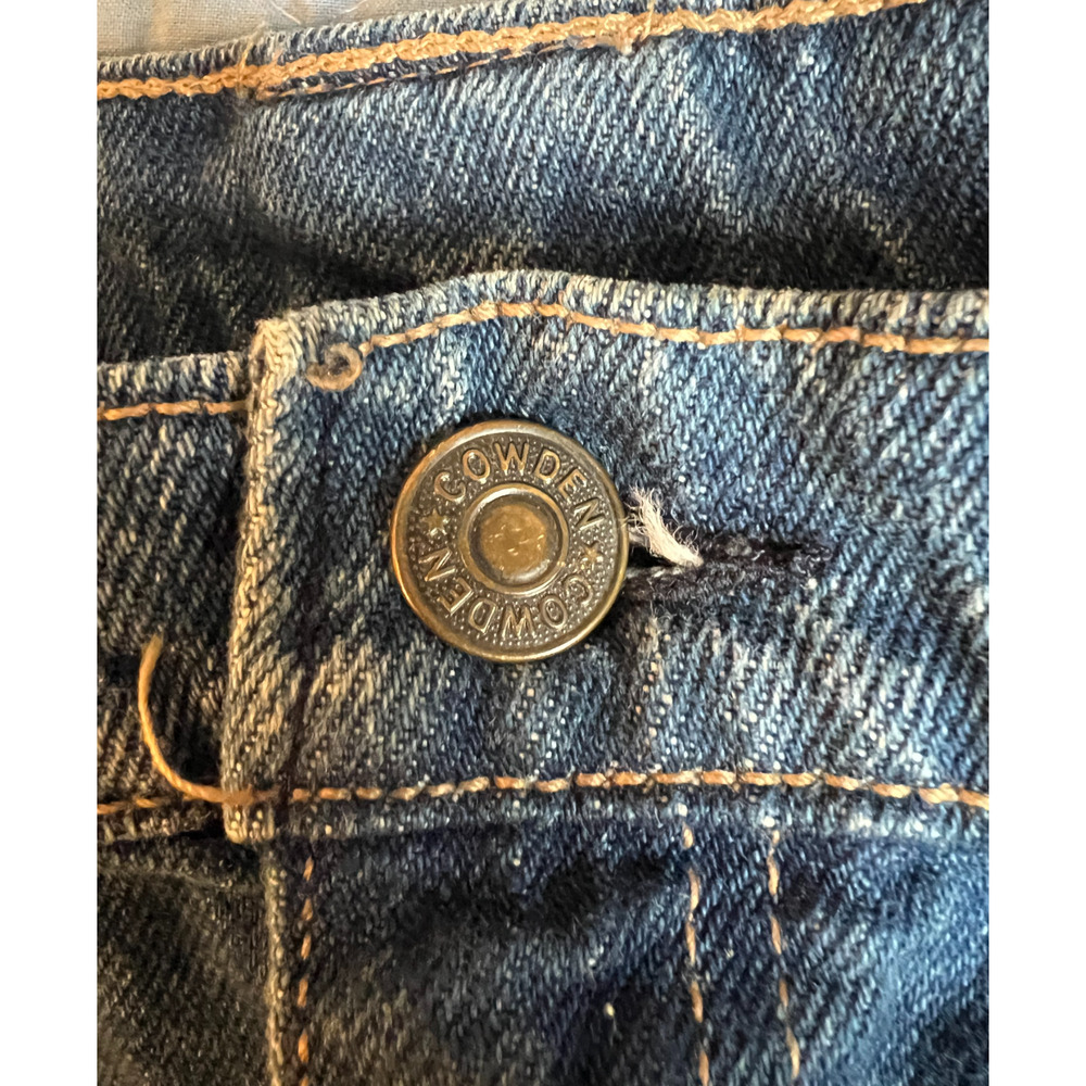 Cowden Jeans Mens 28x29 Made in USA Heavy Denim Straight Leg Boho Vintage 1980s - Picture 9 of 10